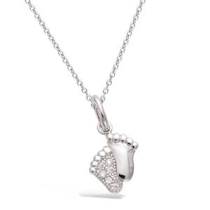 Collier argent rhodié oxydes
