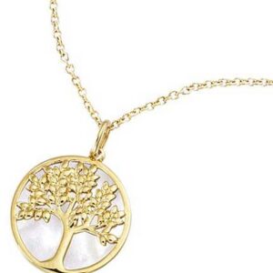Collier plaqué or arbre de vie