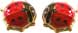 Boucles d'oreilles coccinelle