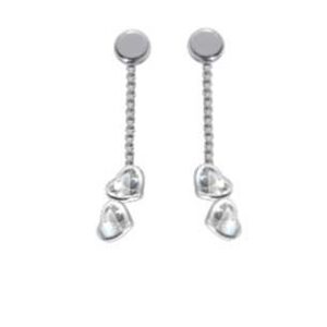Boucles d'oreilles or gris oxydes