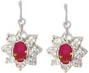 Brisures pierres fines entourage oz Rubis Or gris