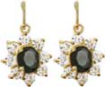 Brisures forme fleur avec saphir et entourage oxydes de zirconium