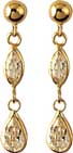 Boucles d'oreilles or gris oxydes