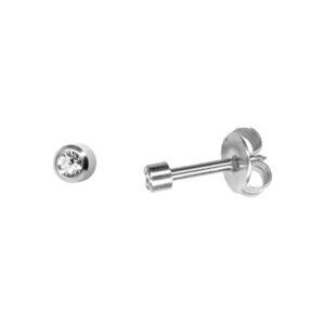 Boutons de Perçage MINI PIERRE sertie Diamant - sans Nickel (carte de 12 paires)