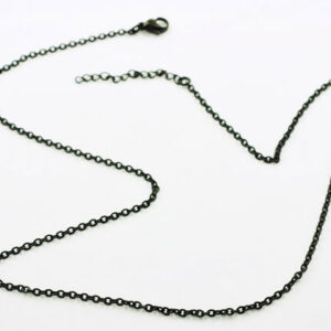 Chaine acier fine placage IP noir PVD