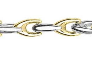 Bracelet ZINZI à maillons en argent plaqué or jaune