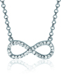 Collier argent rhodié oxydes