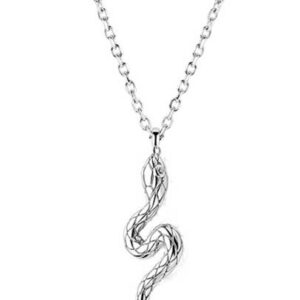 Collier ZINZI en argent avec pendentif serpent et yeux en zircone