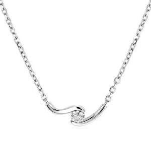Collier ZINZI en argent, modèle remarquable orné de zirconiums