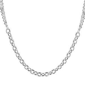Collier ZINZI en argent avec maillons ovales à effet multiple