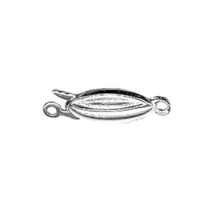 Fermoir Collier 1 rang Sécurité Olive Argent Rhodié