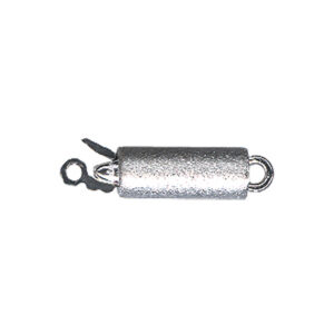 Fermoir Collier 1 Rang Sécurité Cylindrique Argent Rhodié