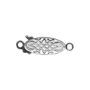 Fermoir Collier 1 Rang Sécurité Argent Rhodié