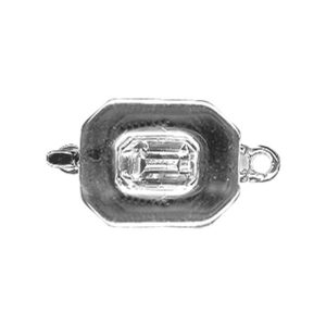 Fermoir Collier 1 rang Cliquet Pierre Métal Rhodié
