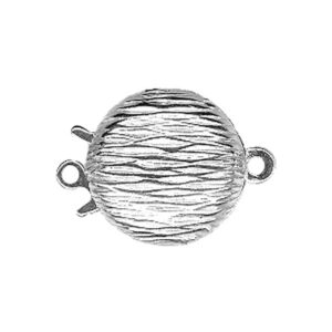 Fermoir Collier 1 Rang Sécurité Boule Argent Rhodié