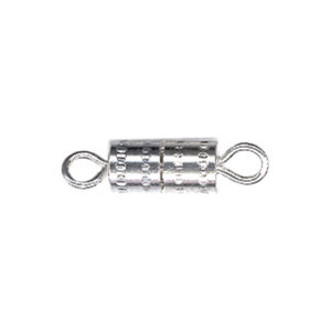 Fermoir à Visser 4 mm Métal Argenté (minimum 6)