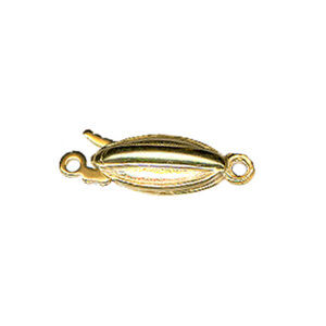 Fermoir Collier 1 rang Olive Argent Plaqué Doré