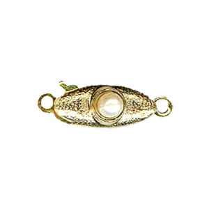 Fermoir Collier 1 rang Sécurite Perle Argent Plaqué Doré
