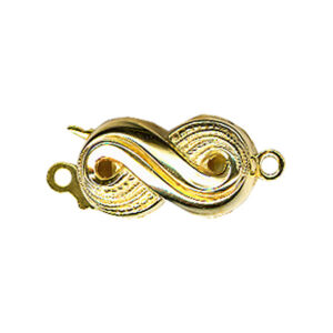 Fermoir Collier 1 rang Sécurité Argent Plaqué Doré