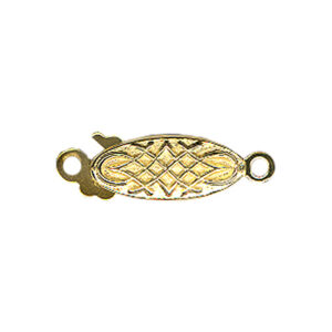 Fermoir Collier 1 rang Sécurité Argent Plaqué Doré