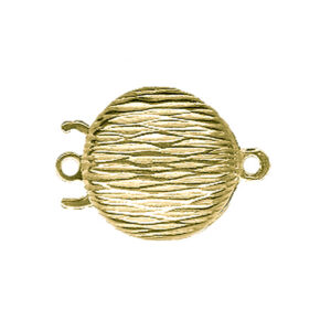 Fermoir Collier 1 rang Sécurité Boule Argent Plaqué Doré