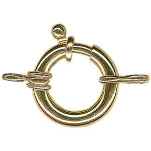 Anneau Ressort avec Double Anneaux Or Jaune 750/1000°