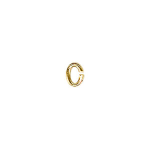 Anneau d'Emmaillement Ovale 4,5 mm Plaqué Or (minimum 12)