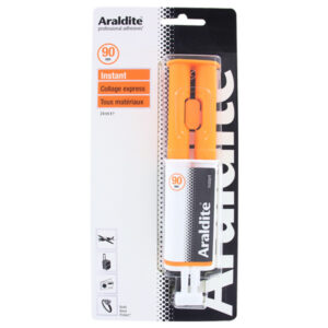Seringue de Colle 24ml ARALDITE Instant - Prise Express 90s - Tous Matériaux
