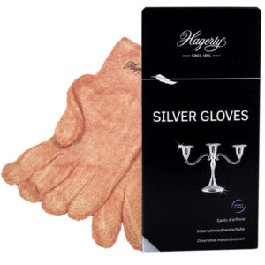 Paire de gants imprégnés pour entretenir l'argenterie