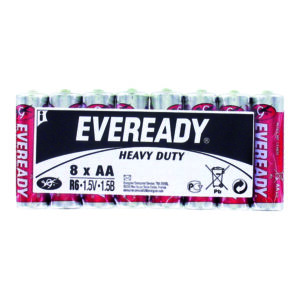 Pile Saline Eveready AA/R6 - 1,5v - Ø 14 mm (Minimum de 8)
