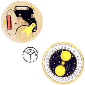 Mouvement de Montre FE - 10 1/2 - 3 Aiguilles/Dato/Phase de Lune