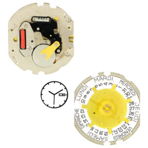 Mouvement de Montre FE - 13" - 3 Aiguilles/Jour et Date