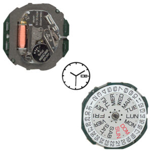 Mouvement de Montre MIYOTA - 10 1/2 - 3 Aiguilles/Jour et Date