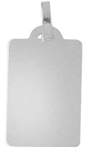 Plaque rectangulaire or gris 18 krt