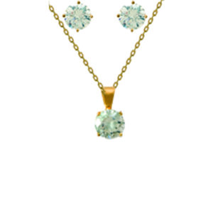 Parure Collier et BO plaqué or