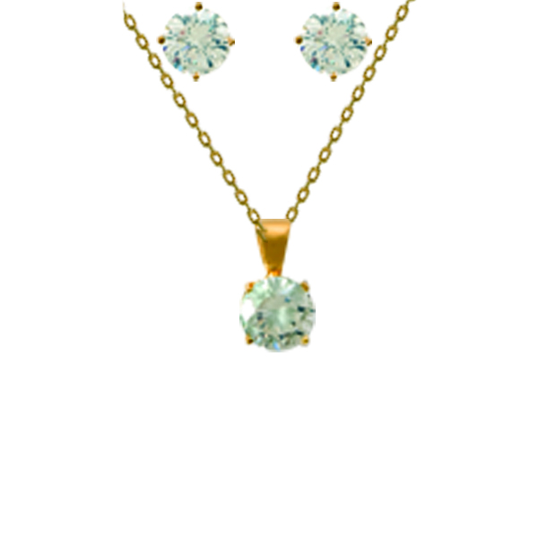 Parure Collier et BO plaqué or