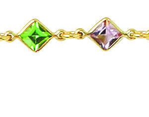 18 cms losange parme et vert