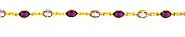 18 cms navette parme mauve