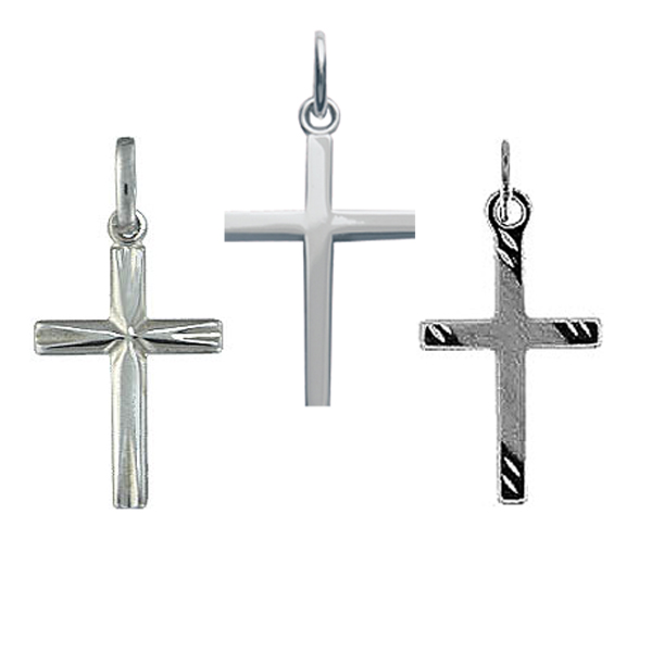 lot de 3 croix argent rhodié