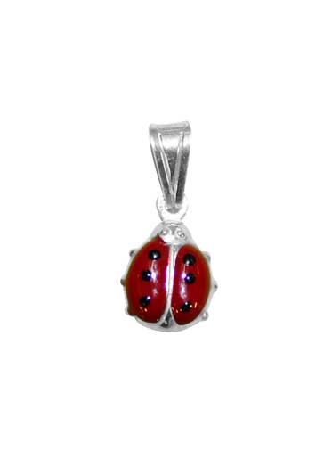 Collier Argent coccinelle