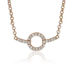 Collier argent rhodié rosé
