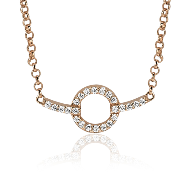 Collier argent rhodié rosé