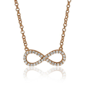Collier argent rhodié rosé oxydes