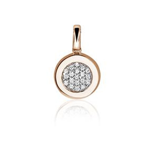 Pendentif argent rhodié rosé