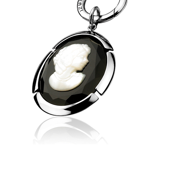Pendentif argent rhodié