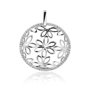 Pendentif argent rhodié