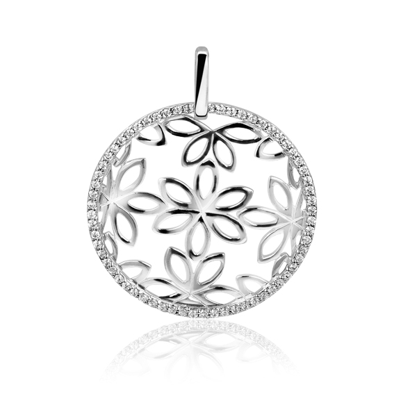 Pendentif argent rhodié
