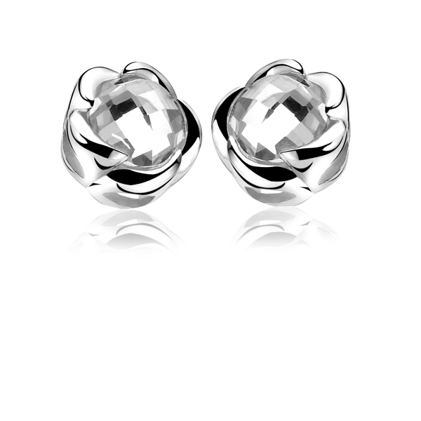 Boucles d'oreilles argent rhodié oxydes