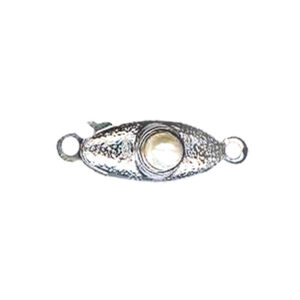 Fermoir Collier 1 rang Sécurité Olive Argent Rhodié