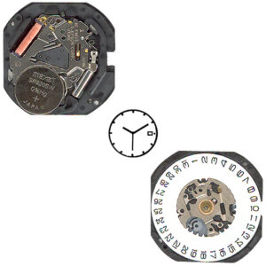 Mouvement de Montre PULSAR - 10 1/2 - 3 Aiguilles/Dato